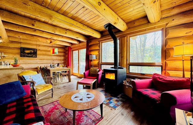 Cabane du Hibou - Wood fireplace - Mont Owl's Head
