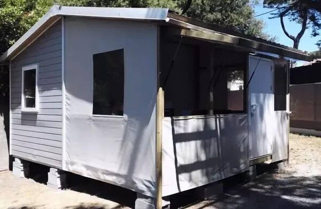 Camping du Bord de Mer * - Tithome Semi-canvass Eco bungalow 2 bedrooms 5 people