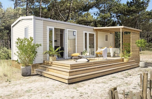 Camping Le Raguenès Plage* - Mobile home Grand Large 3 rooms 4/5 people