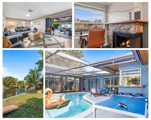 Canal views featuring indoor pool