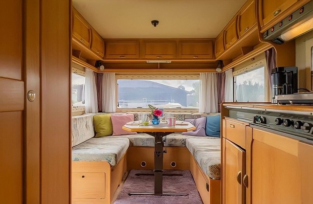Caravan in idyllic secluded location