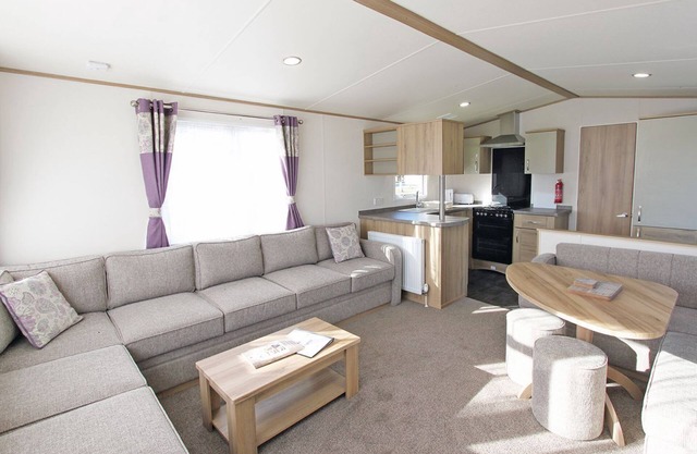 Caravan with one double and one twin.