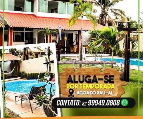 Casa de temporada com 6 quartos na Praia da Lagoa do Pau Coruripe - AL
