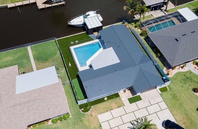 Casa marina is located in Cape Coral with 4 full bedrooms and 3 bath and pool