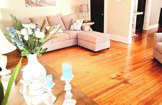 Cedar Gray is a charming 3-bedroom located one block from historic downtown.