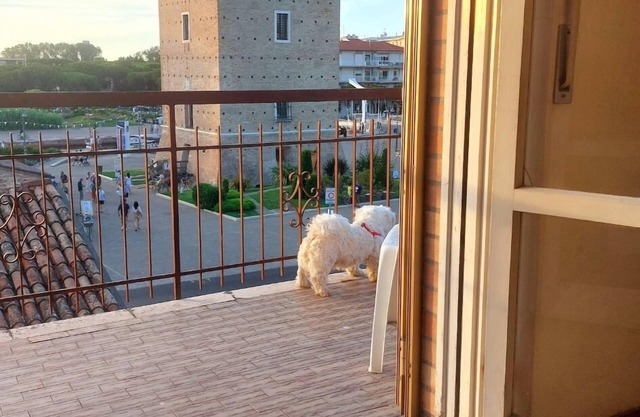 Cervia central large bright apartment spectacular view of the Tower