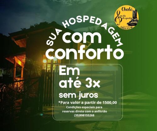 Chalé Som da Sete Quedas Apenas 1,8km do Centro de Gonçalves MG