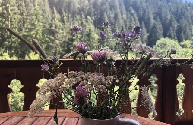 Chalet apartment with balcony and mountain view - three bedrooms, two bathrooms