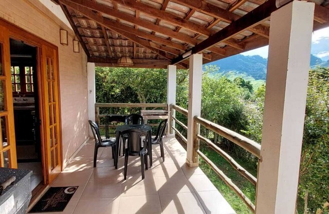 Chalet-style house at the foot of the Mantiqueira mountains, southern Minas Gerais, Brazil.