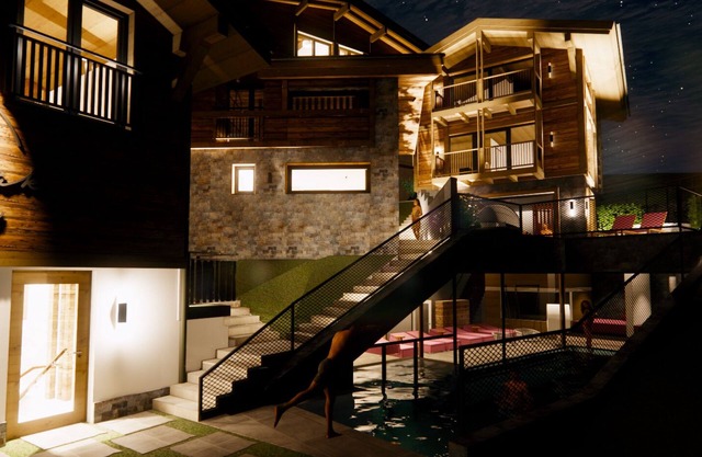 Chalet White Diamond with its own sauna, ski in and ski out