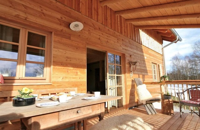 Chalet with walk-in rain shower and wood-burning stove