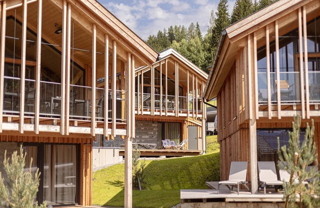 Chalet with warm pool on terrace