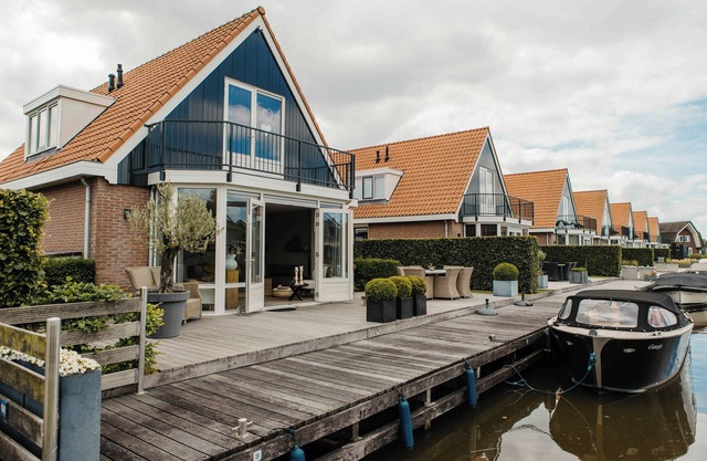 Charming villa with a spacious terrace by the inner harbor