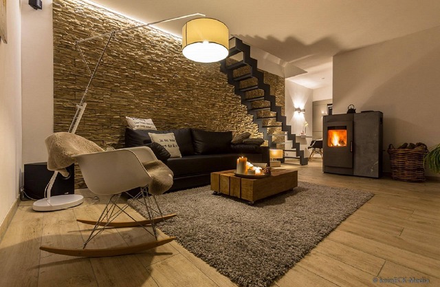 Chic design cottage with sauna, open fires and plenty of peace and quiet near the forest, terrace