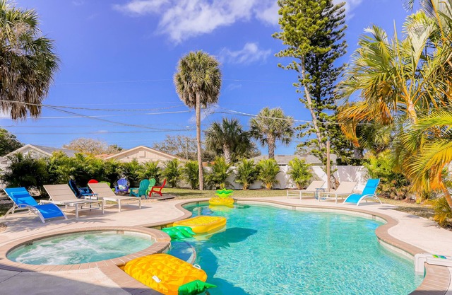 Chic & fun Palma Sola retreat with pool, hot tub, & stylish interior - dogs OK