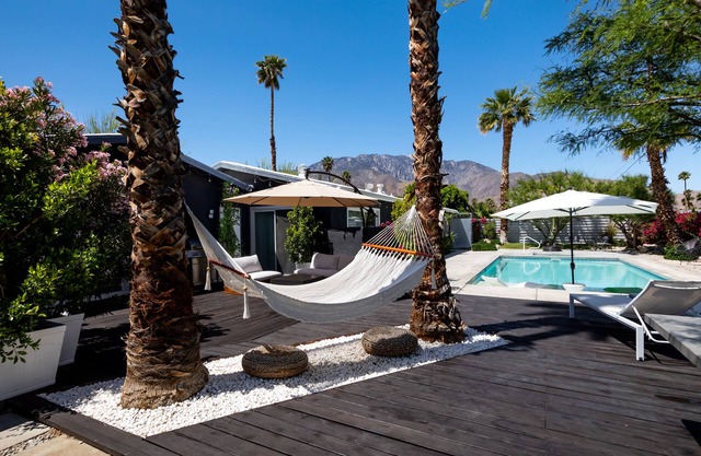 Chic Modern Oasis w/Saltwater Pool & Spa Overlooking San Jacinto Mountain