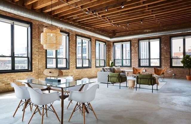 Chic Penthouse Corner 3BR Loft In Fulton Market | Featured In Architectural Dige