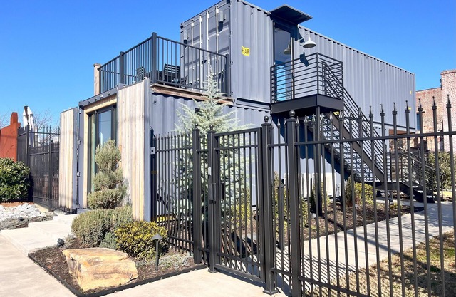 Chic Urban Escape-Stylish Shipping Container Stay in Downtown Macon!