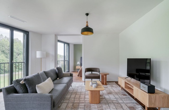Chic Wollishofen 1BR w/Storage & W/D, nr Local Market, by Blueground