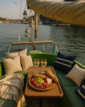 City pulse on small boat in Karlskrona