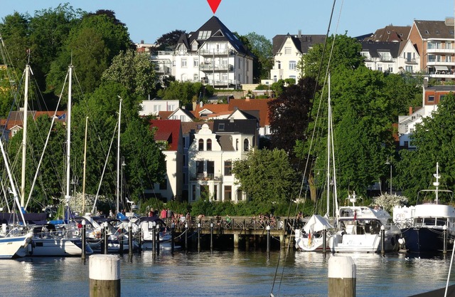 City villa with harbor panorama
