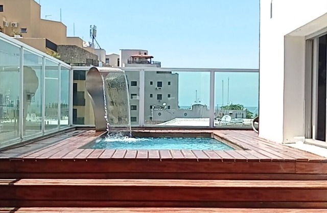 Cobertura Duplex Guarujá Com Piscina Área Gourmet e Vista Para o Mar, Aceita Pet