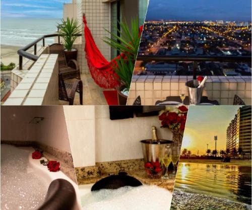 Cobertura duplex com Jacuzzi e vista espetacular para a praia e a cidade