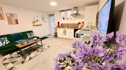 Cocon urbain , bel appartement entièrement équipé, entrée privée, parking