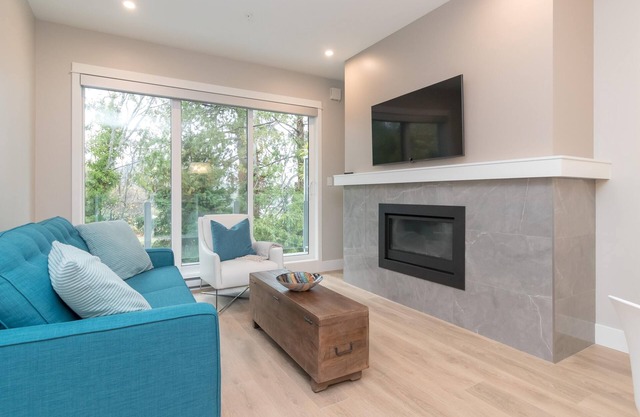Coffee with a view in brand new one bedroom at Sooke Harbour