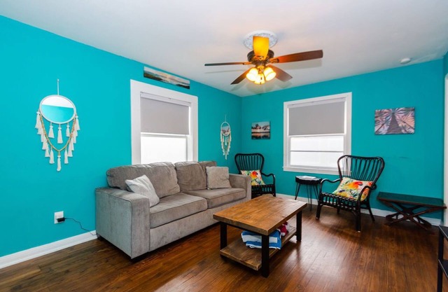 Colorful 2BR Unit Tucked Away w/Front Yard, Walk to Beach, Pier & The Strand!