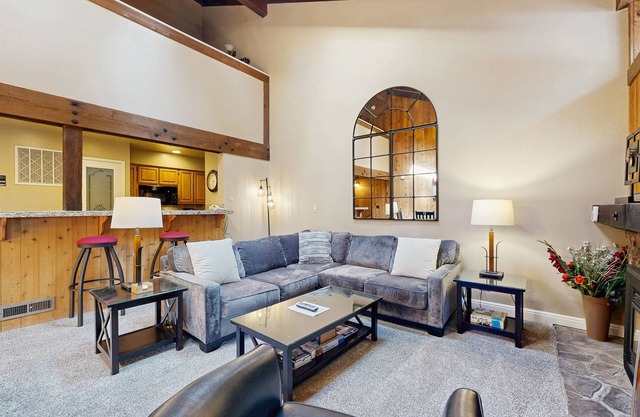 Come home to an airy escape with a stone fireplace near Ski Run Marina/Heavenly