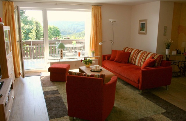 Comfort holiday apartment with mountain views and balcony in Hohegeiß