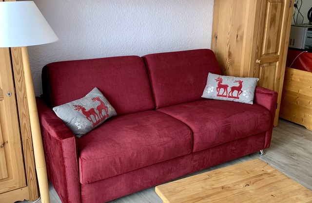 Comfortable, 32m2 apt. with south-facing balcony towards the Alpes' slopes