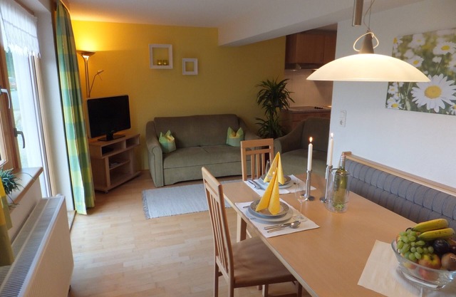 Comfortable apartment with terrace, sunbathing area, playground, free Wi-Fi, pets