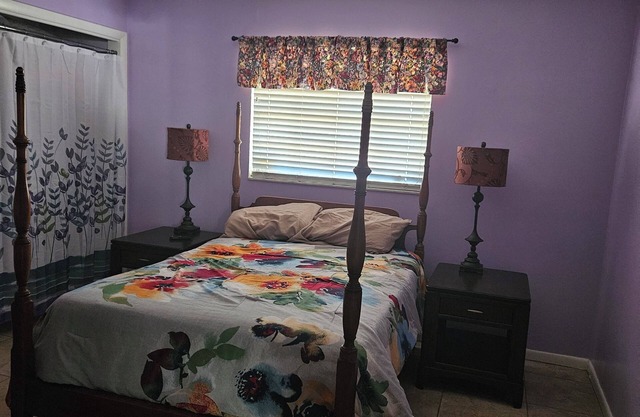 Comfortable bedroom and house to stay in w/swimming pool.