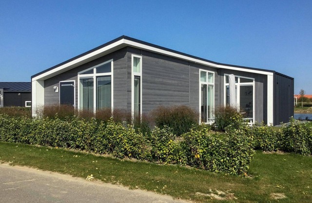 Comfortable home with modern interior with view of the lake.
