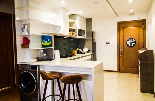 Comfortable space, including 2 bedrooms, 2 bathrooms, sofa, television, kitchen