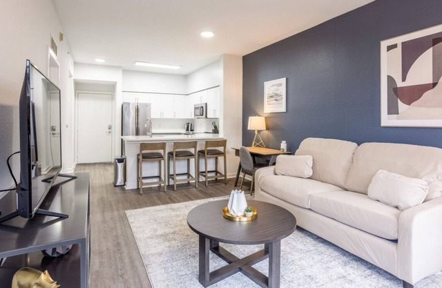 Contemporary large 1BR, in unit Washer/Dryer, FREE parking with all amenities!