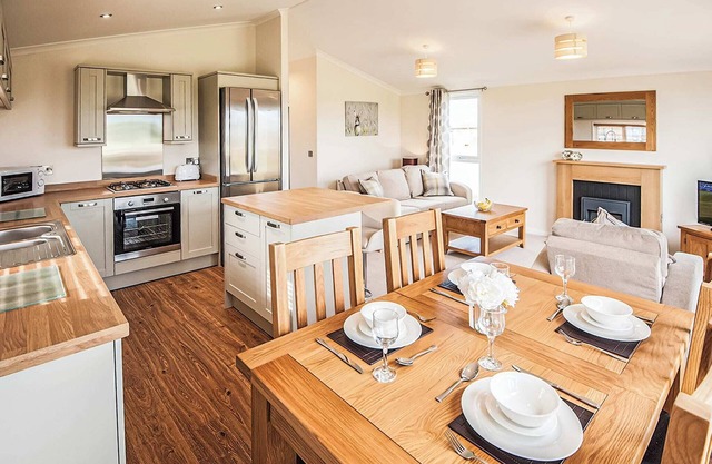 Contemporary lodge furnished to a very high standard.