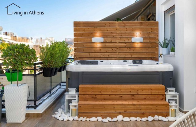 Contemporary Penthouse with Jacuzzi, 360 Acropolis View