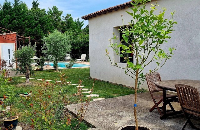 Contemporary villa with studio and private pool.