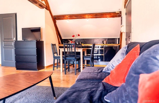 "COQUELICOT" Large Studio (approx. 35m2) on the 1st floor, access by stairs. Capacity 5 people