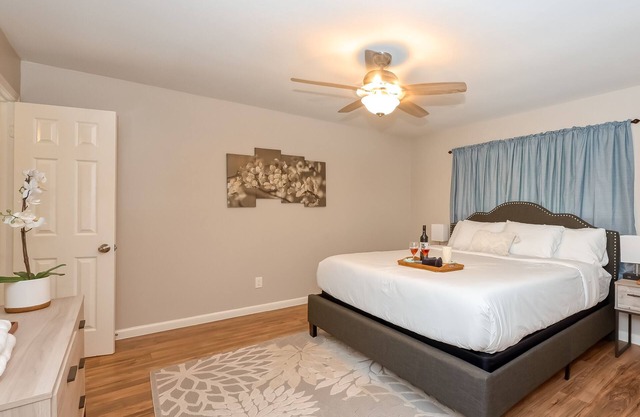 Costa Fortune: Spring Branch 3BR | 2 King Beds | Covered Patio & Workspace