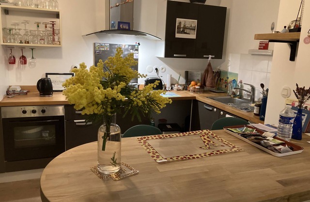 Cosy one bedroom flat, + couch in the living room + quiet nice terrace. Parking