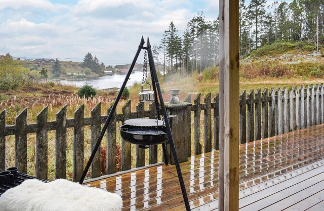 Cottage with beautiful view of the fjord and the sea.