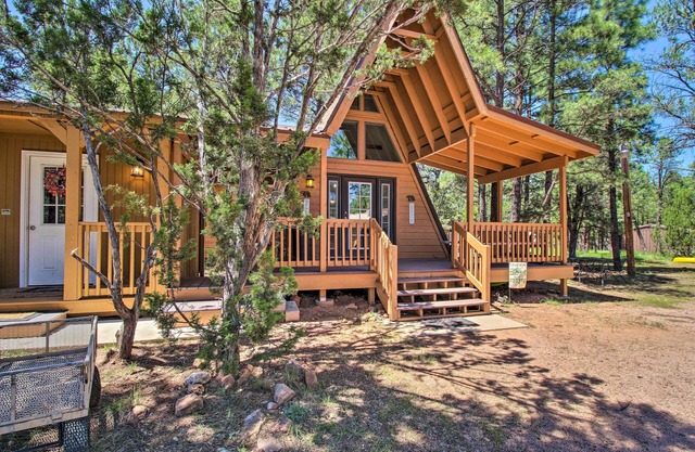 Cozy A-Frame Cabin in Overgaard: Pets Welcome