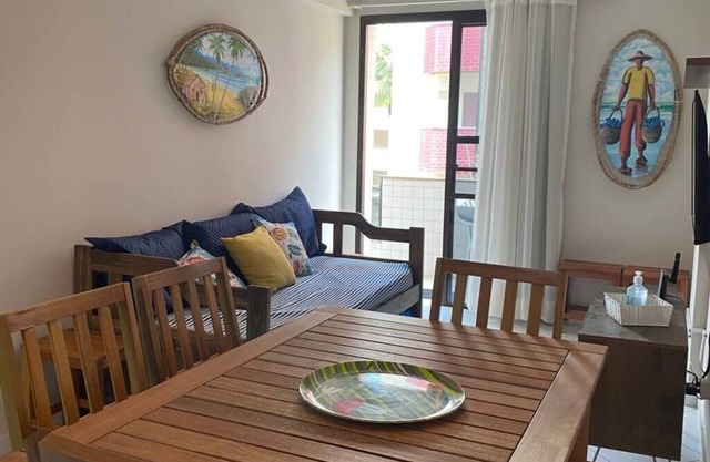 Cozy apartment 3 minutes from Praia Grande for up to 8 people