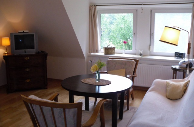 cozy apartment in a thatched house in a rural idyll
