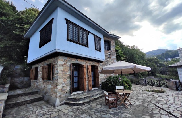 Cozy Blue Stone House with a Great Sea View.