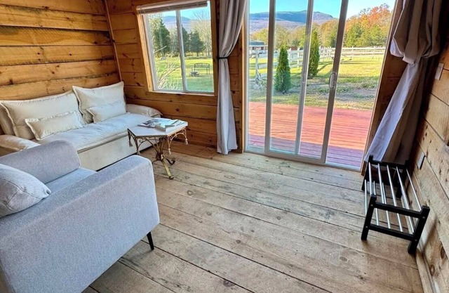 Cozy cabin in phenomenal Catskill with Mountain Views Farm animals and Creek